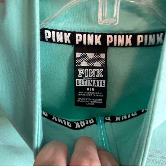 PINK Ultimate Victoria’s Secret mint green and blue workout top shirt size M - Picture 3 of 5